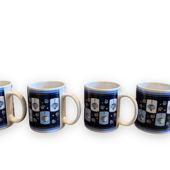 Set of 4 Hanukkah Jacob Rosenthal Judaica Collection 10oz. Coffee Mug Susan Weis - Picture 3 of 5